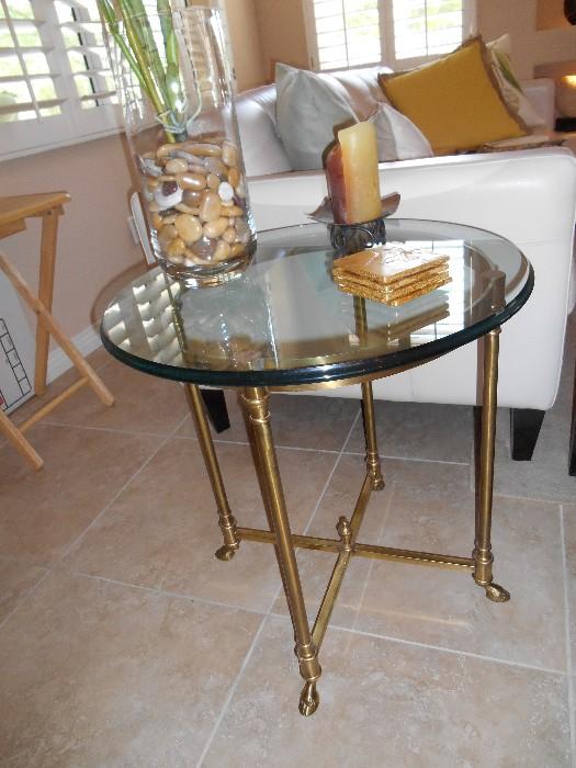 Another glass and brass side table - high end