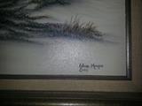 Arlene Morgan Signature on Seascape Painting
