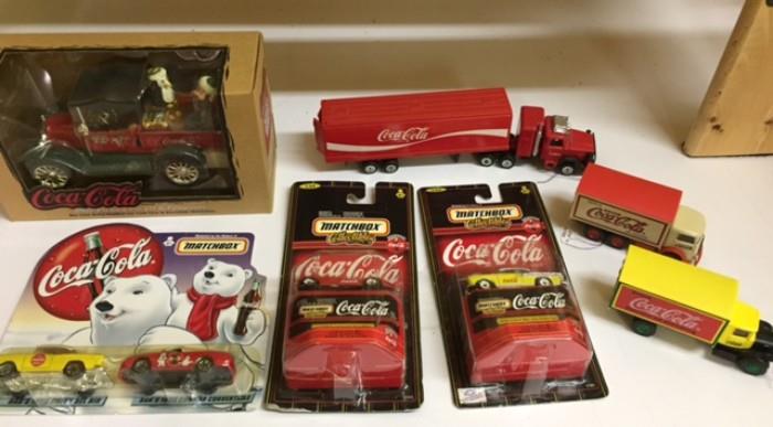 Coca Cola collectible cars and trucks