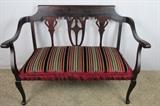 Furniture - Antique Victorian bench - new upholstery