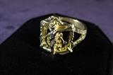 Gold Men's Crucifix ring
