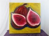 Large Original Painting on Board of Figs