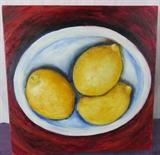 Original Painting on Board "Lemons" small