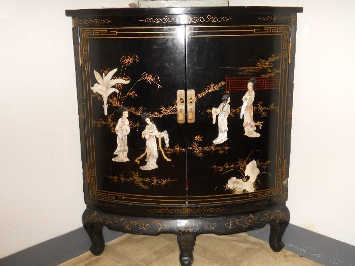 Japanese style corner cabinet