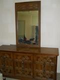 Triple dresser with mirror