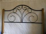 Wrought iron queen headboard