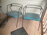 Vintage 1950's Jetson age metal chairs