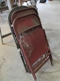 vintage metal folding chairs
