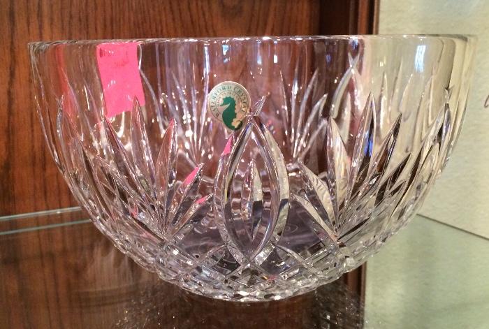Stunning Waterford bowl with label -- awesome Christmas or wedding gift!