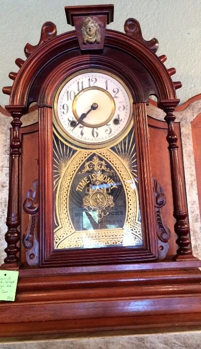 Antique Welch, Spring & Co. shelf clock