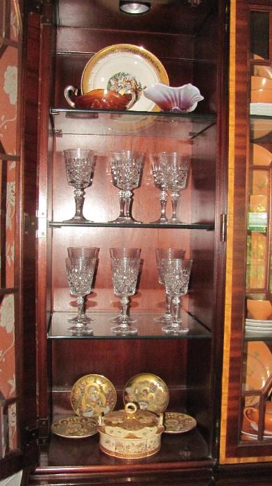 Selection of Waterford Crystal. Satsuma porcelain etc.