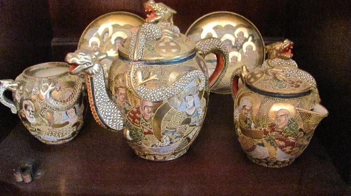 Satsuma porcelain tea set