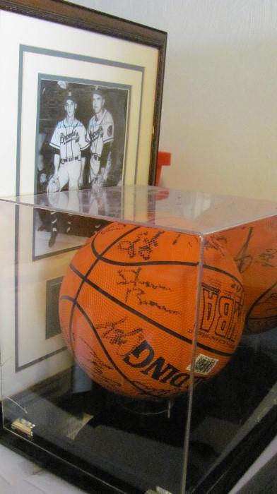 Signed Basketballs and other sports memorabilia