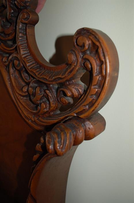 A pair of ornately carved twin beds (prettiest beds I have seen in my 33 years of doing sales)