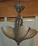 Slip shade hanging light