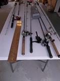 fishing rods and reels