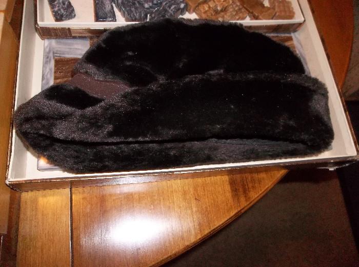 vintage man's fur hat