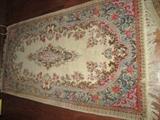 KERMAN IRANIAN PERSIAN FLOOR RUG HAND WOVEN VERY SMALL WEAVE EXCELLENT CONDITION