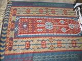HAND WOVEN KILM RUG WITH VERY DETAILED FINE WEAVE PER SQUARE INCH  