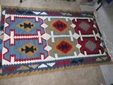 HAND WOVEN DETAILED RARE KILM RUG