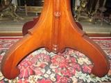 CLOSE UP VIEW OF JOSEPH MEEKS CIRCA 1850'S VERY RARE AMERICAN GOTHIC MARBLE TOP TABLE 