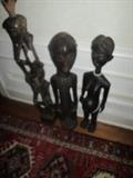 LARGE AFRICAN MUSEUM QUALITY CARVINGS PURCHASED FROM SOETHBYS IN THE 1960'S