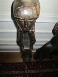 CLOSE UP VIEW OF TALL AFRICAN CARVING PURCHASED FROM SOETHBYS IN THE 1960S