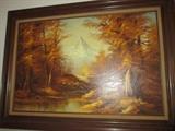 QUALITY SIGNED OIL ON CANVAS FALL SCENE