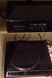 Vintage Onkyo Radio Cassette Recorder and Belt Driven Turntable