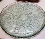 Green Glass platter