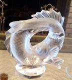 Lalique Deux Poissons Sculpture