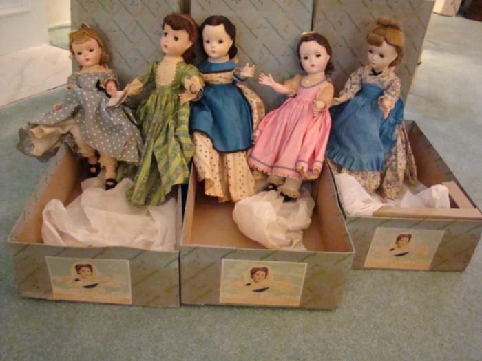 All Original Madame Alexander 1950's Little Women Dolls.  Excellent condition!