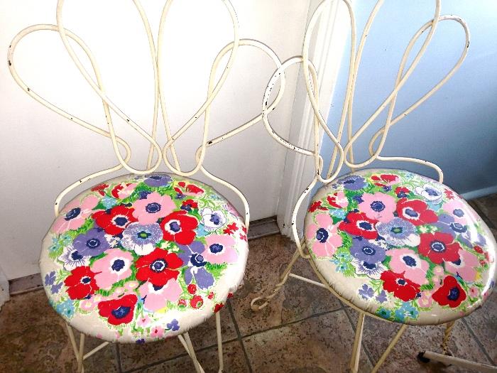 Wire ice cream chairs