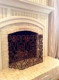 Iron fireplace screen