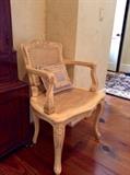 French-style cane arm chair