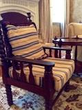 Antique walnut arm chair