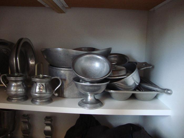 Large collection of Pewter