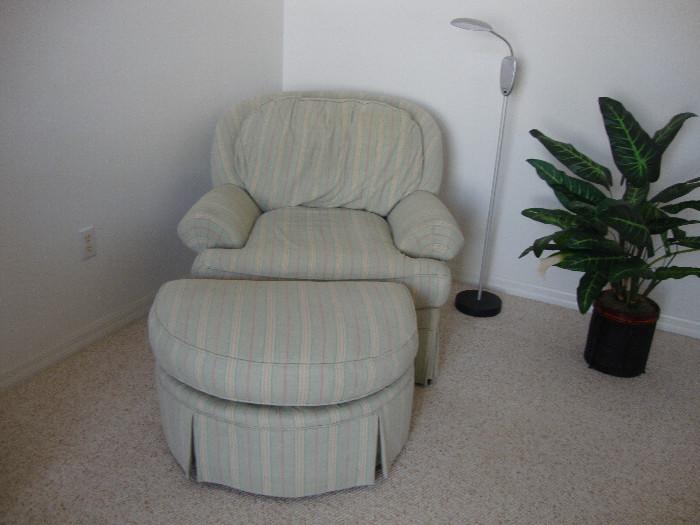  Easy chair and ottoman