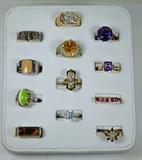 Mans diamond ring and more ladies gold and silver rings