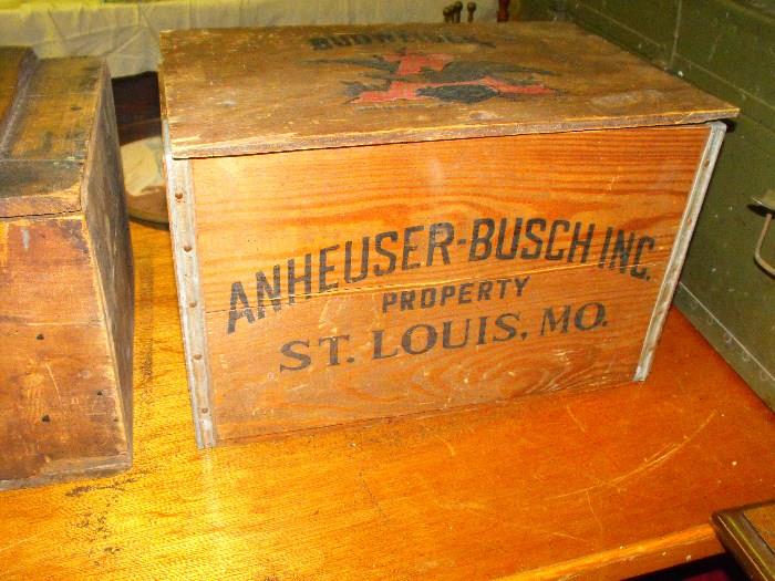 Anheuser Busch  wooden crate