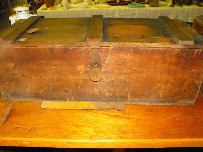 primitive wooden tool box