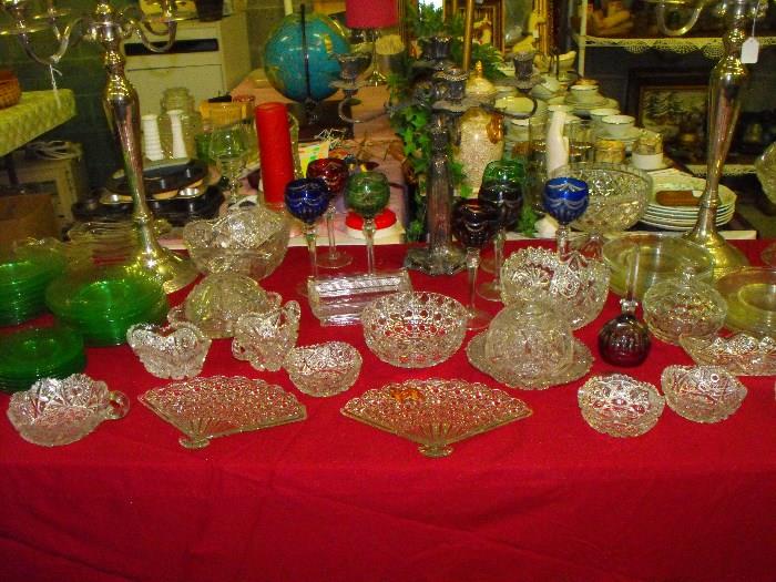 beautiful crystal and bohemian cut to clear stemware