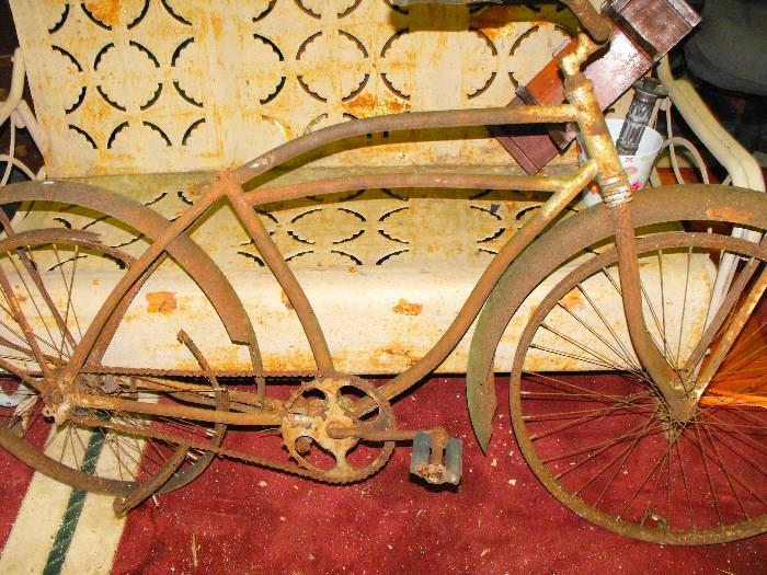 old rusted bicycle