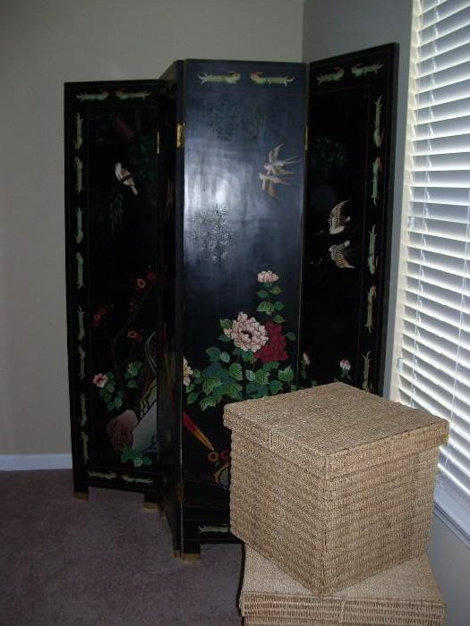 Oriental screen and madras boxes