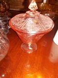 Pink Glass candy dish