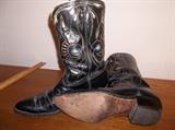 Pair of Acme boots size 7D with 13 real turquoise stones in each.