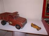Antique Metal Truck and cast iron Indy car