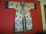 Chinese Embroidered Silk Robe lined with Fur