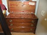 Unique Cedar Hope Chest, with extra Blanket Drawer below, by Lane
