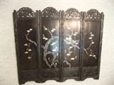 Chinese, Mother of Pearl, 4 Panel Wall Screen
